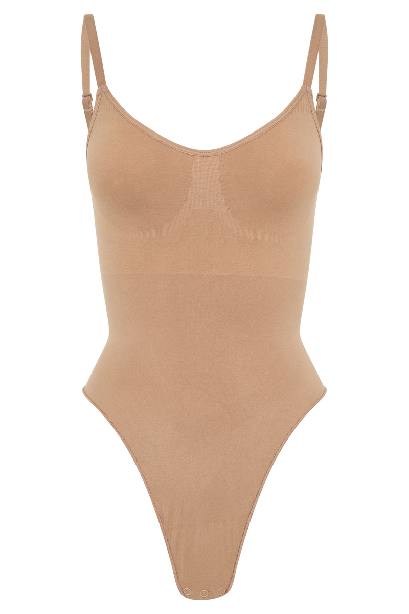 Alyssa Backless Shapewear Bodysuit - Latte