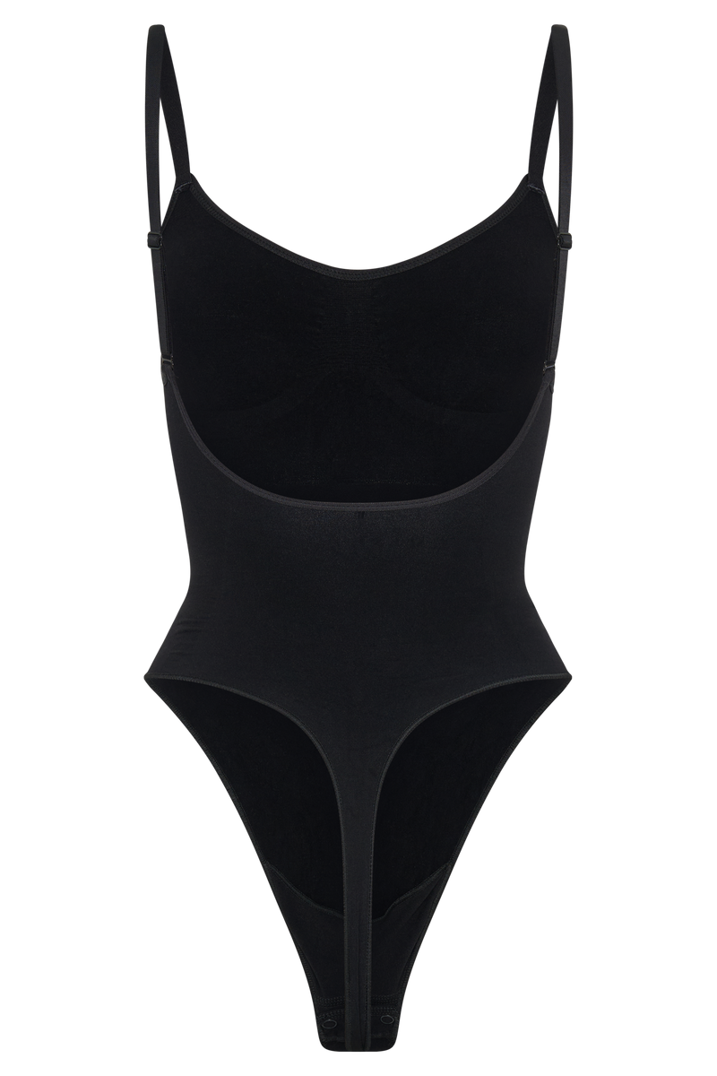 Alyssa Backless Shapewear Bodysuit - Black
