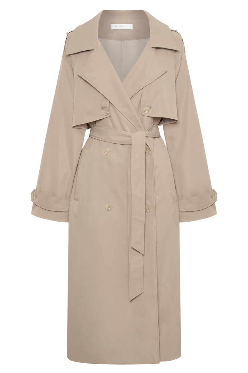 Andreas Oversized Trench Coat - Beige