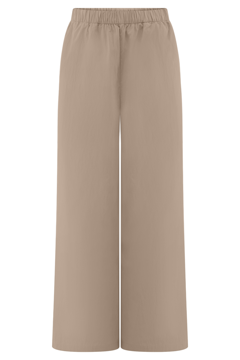 Campbell Cotton Wide Leg Pants - Sand