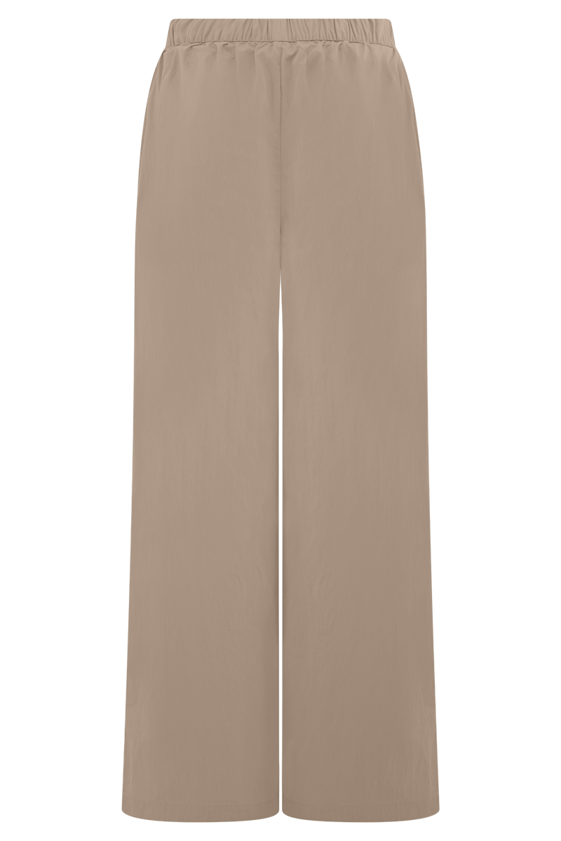 Campbell Cotton Wide Leg Pants - Sand