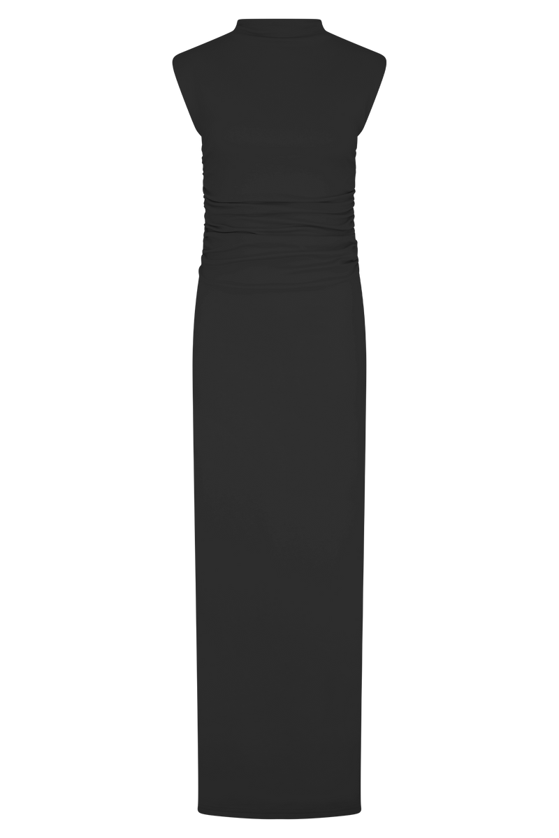 Elliot High Neck Sleeveless Maxi Dress - Black
