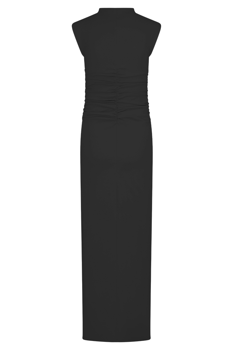 Elliot High Neck Sleeveless Maxi Dress - Black