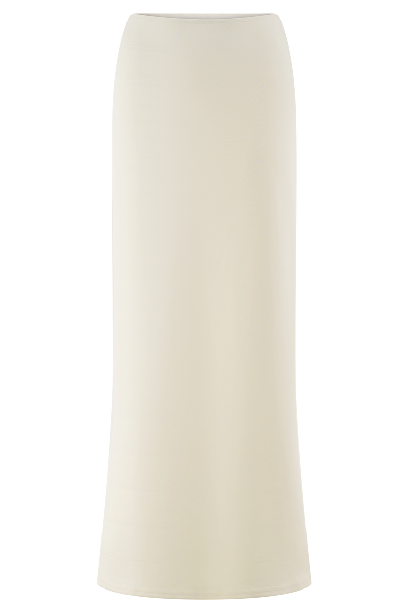 Eris Scuba Jersey Maxi Skirt - Ivory