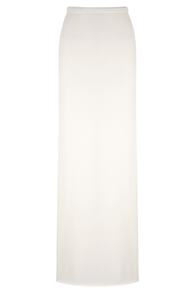 Alejandra Knit Maxi Skirt - White