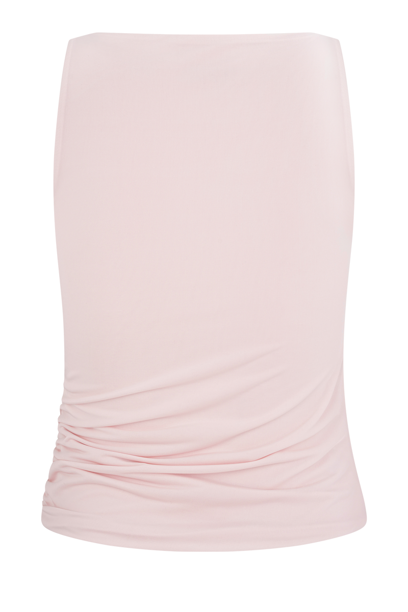 Alicent Slinky Beaded Top - Pale Pink