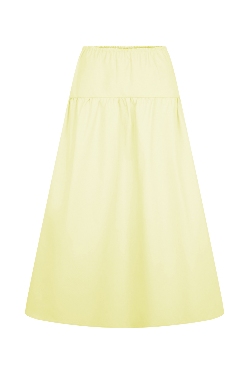 Amirah Midi Skirt - Lemon