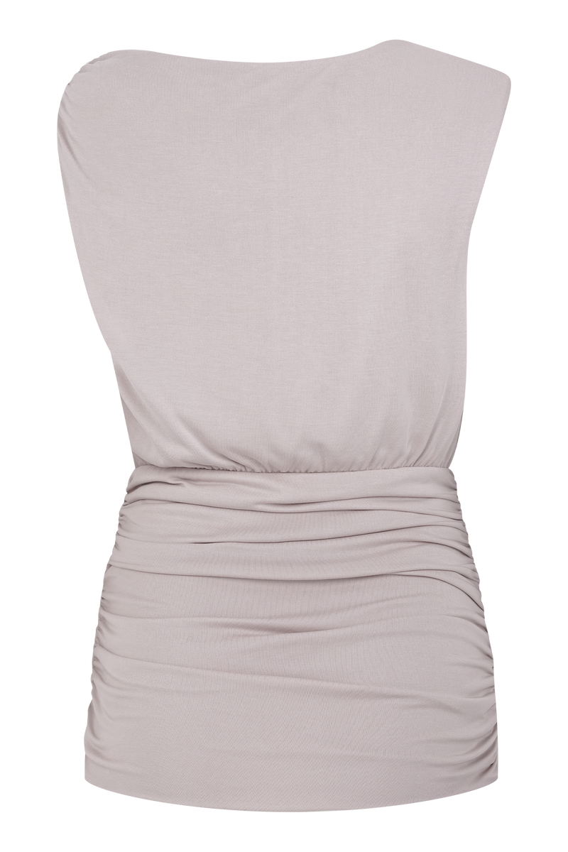 Anthony Short Sleeve Top - Taupe