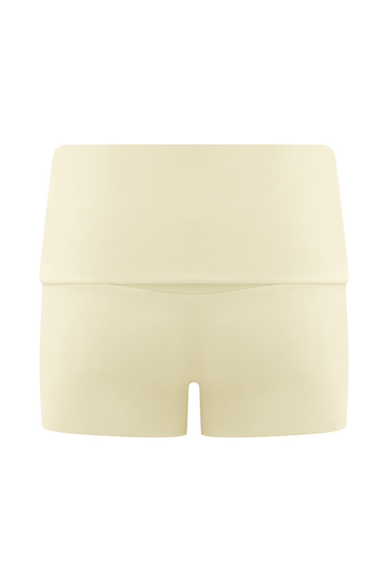 Birdie Fold Over Shorts - Ivory