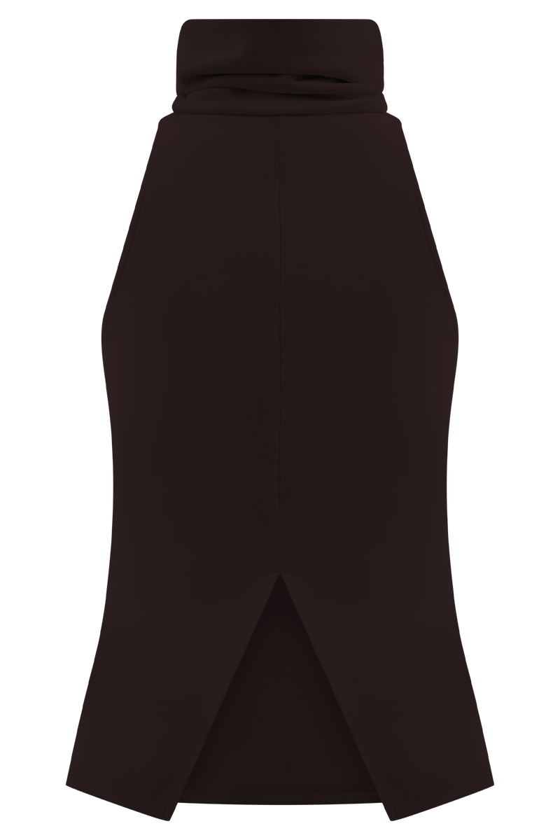 Birdie High Neck Sleeveless Top - Chocolate