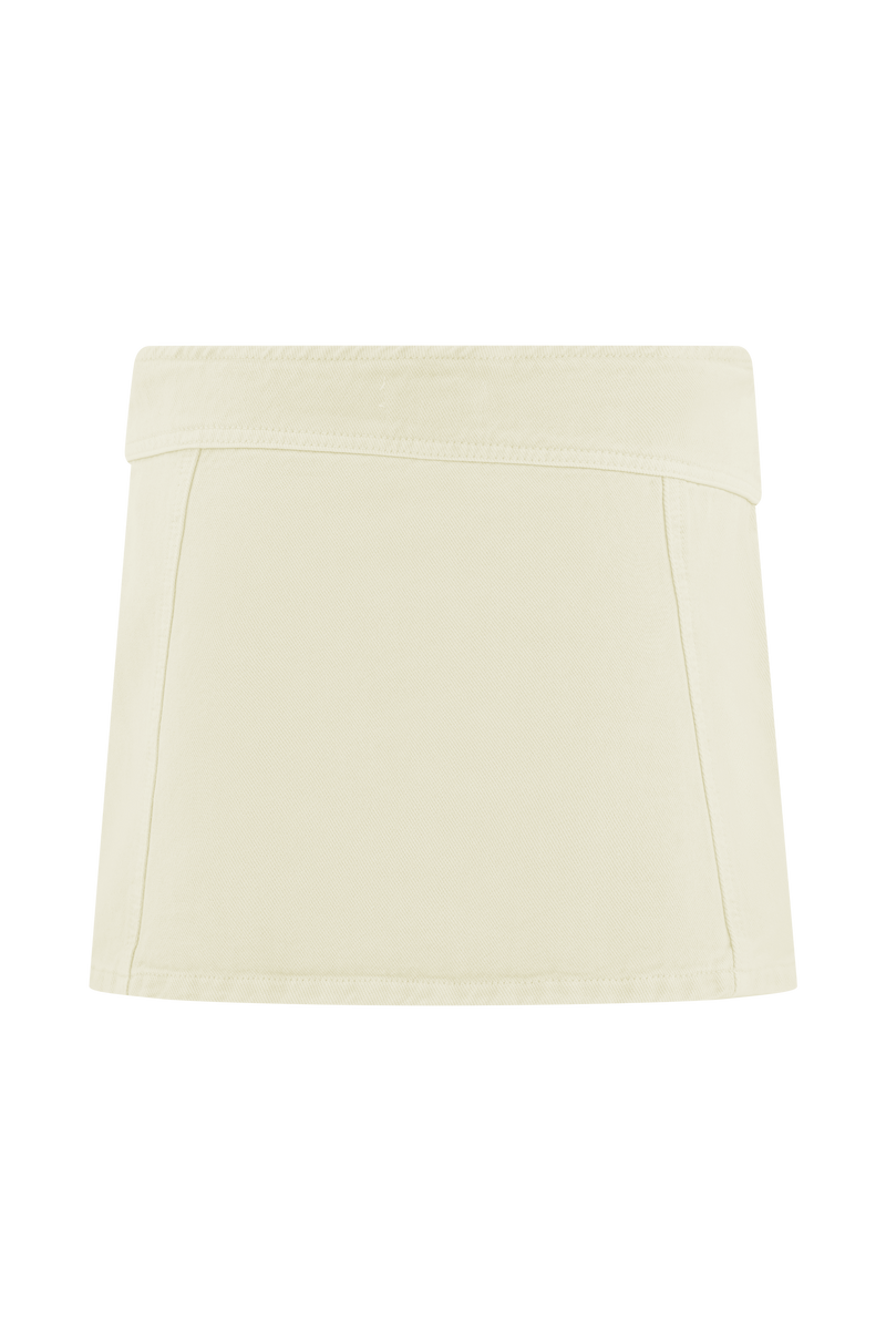 Fallon Denim Micro Mini Skort - Stone Wash