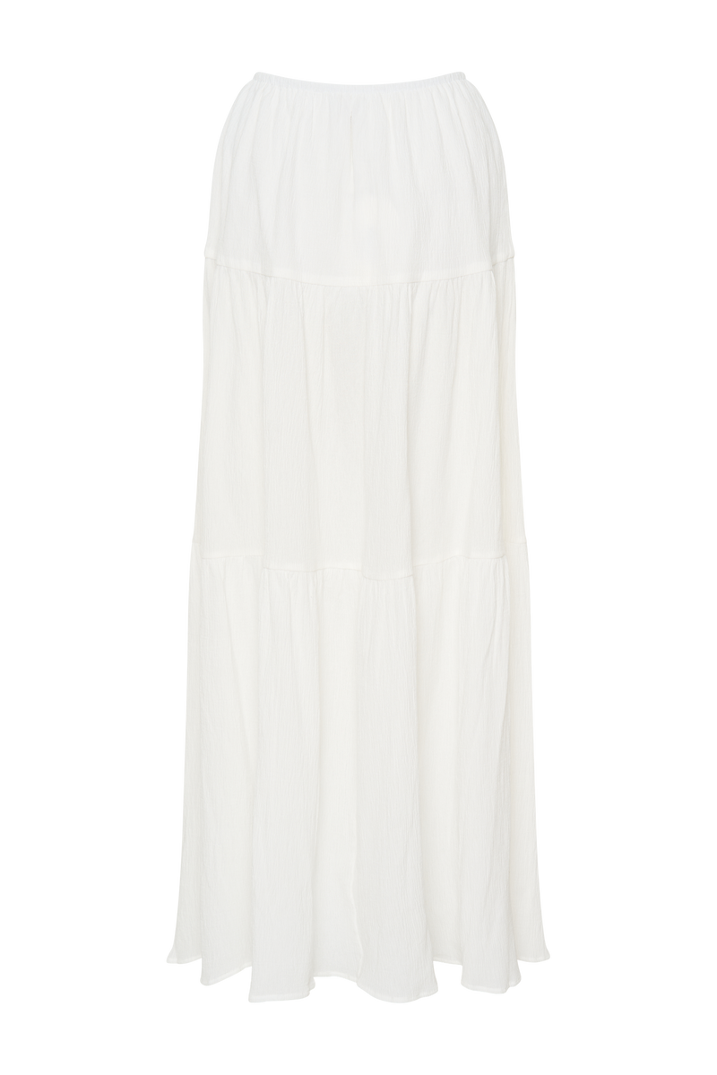 Jacinda Cotton Maxi Skirt - White