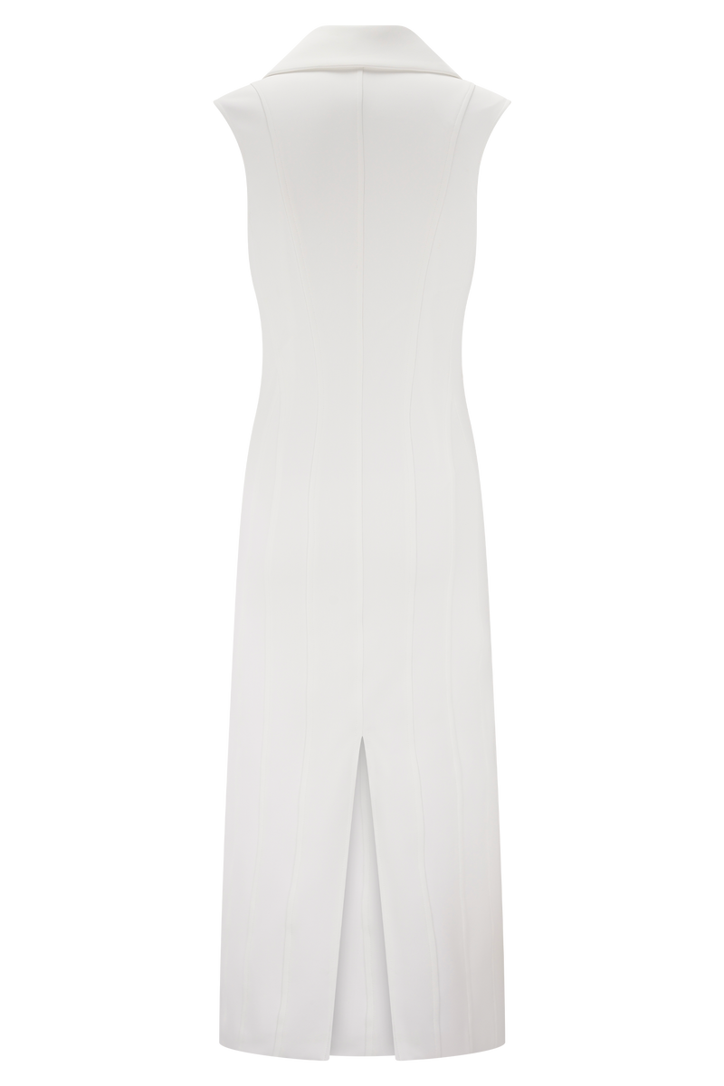 Keagan Sleeveless Midi Dress - Ivory
