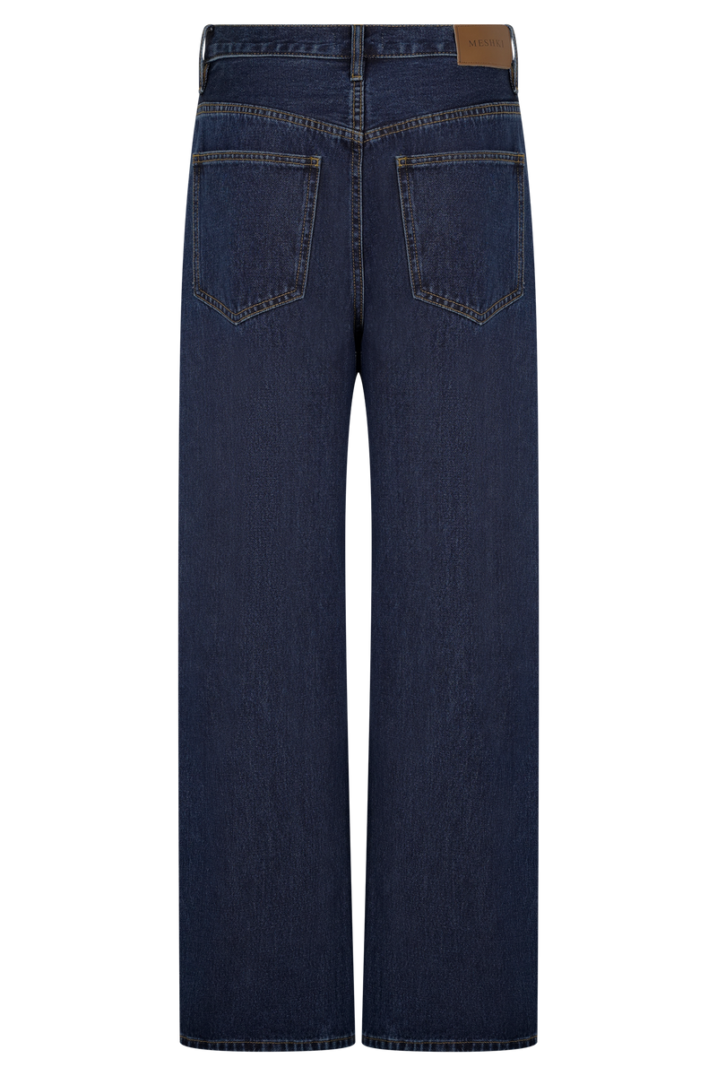 Laina Mid Rise Diamante Denim Jeans - Midnight Blue