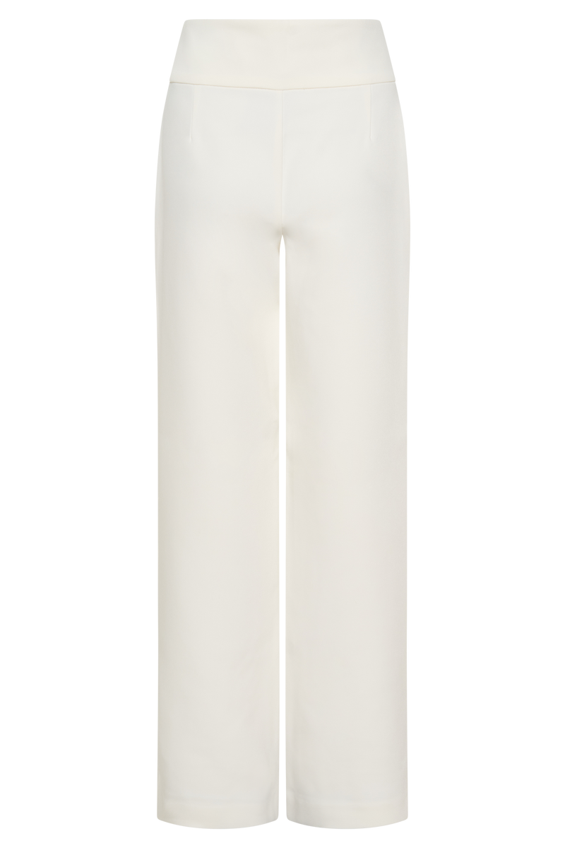 Lindie Straight Leg Suiting Pants - Ivory