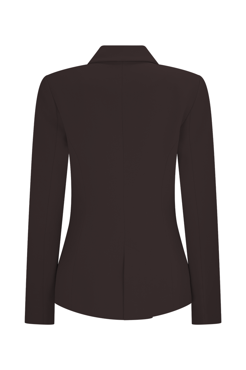 Max Cinched Waist Blazer - Chocolate