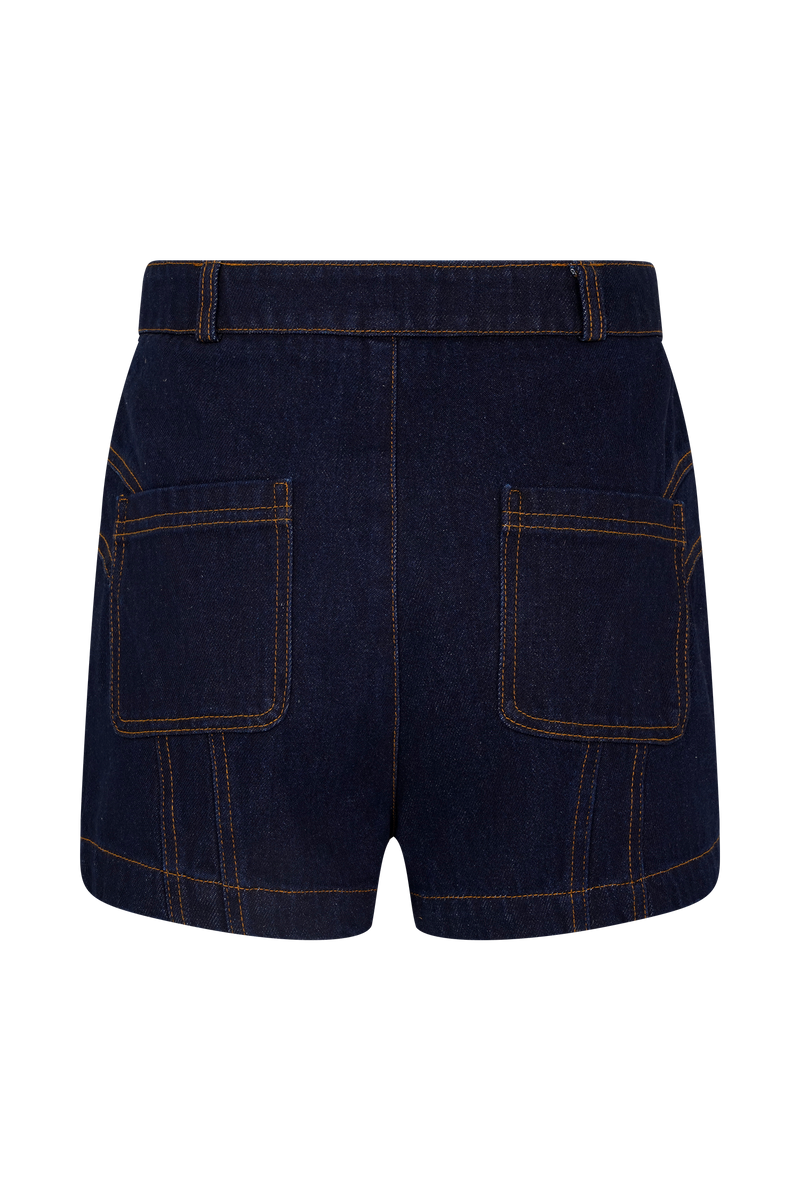 Meadow Denim Shorts - Indigo Blue