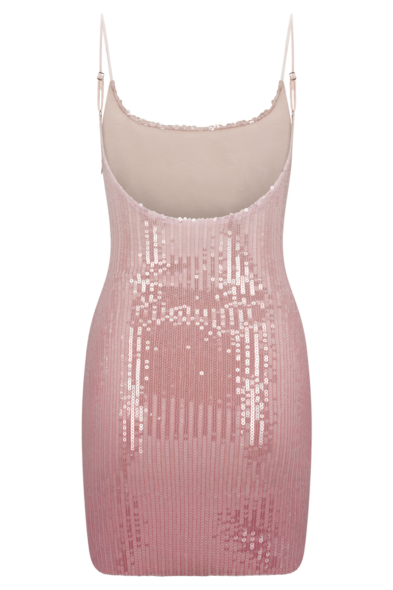 Mora Sequin Mini Dress - Ombre Pink