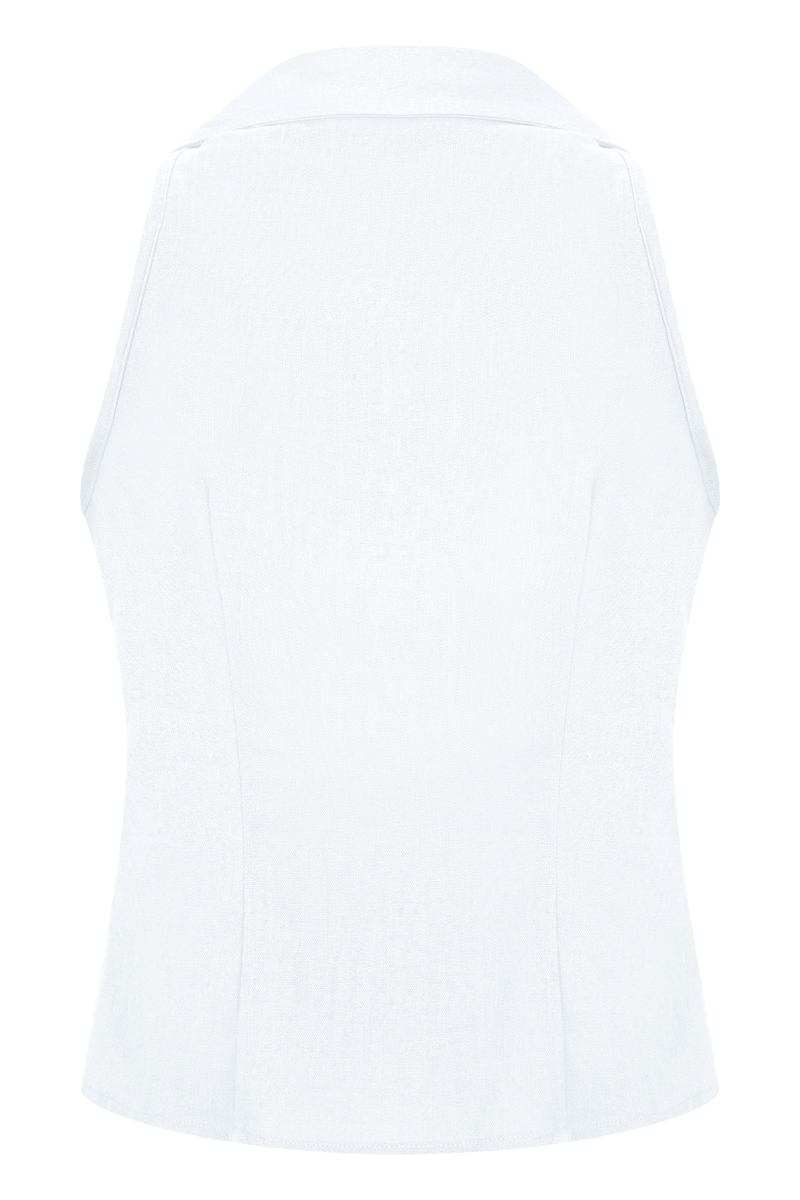 Scout Sleeveless Linen Shirt - White