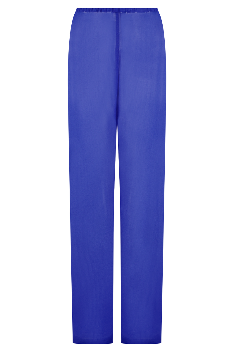 Tonya Sheer Straight Leg Pant - Cobalt Blue
