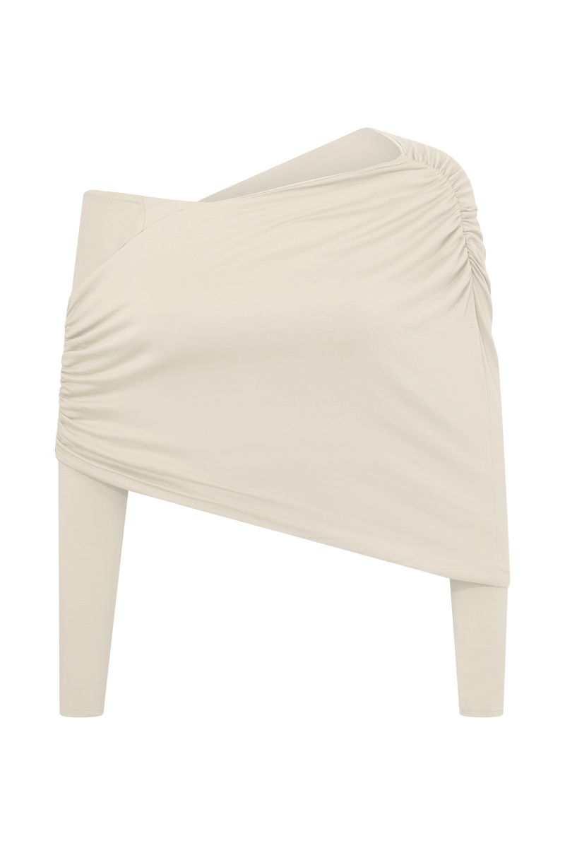 Corinna Modal One Shoulder Top - Ivory