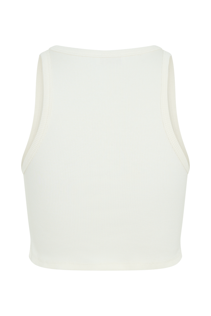 Morgana Ribbed Tank Top - White