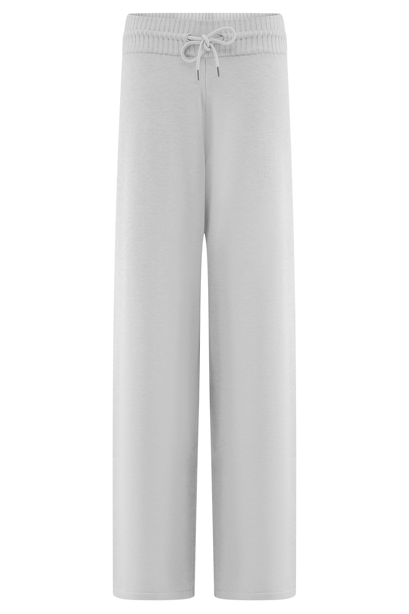 Natalya Knit Wide Leg Pants - Heather Grey Marle