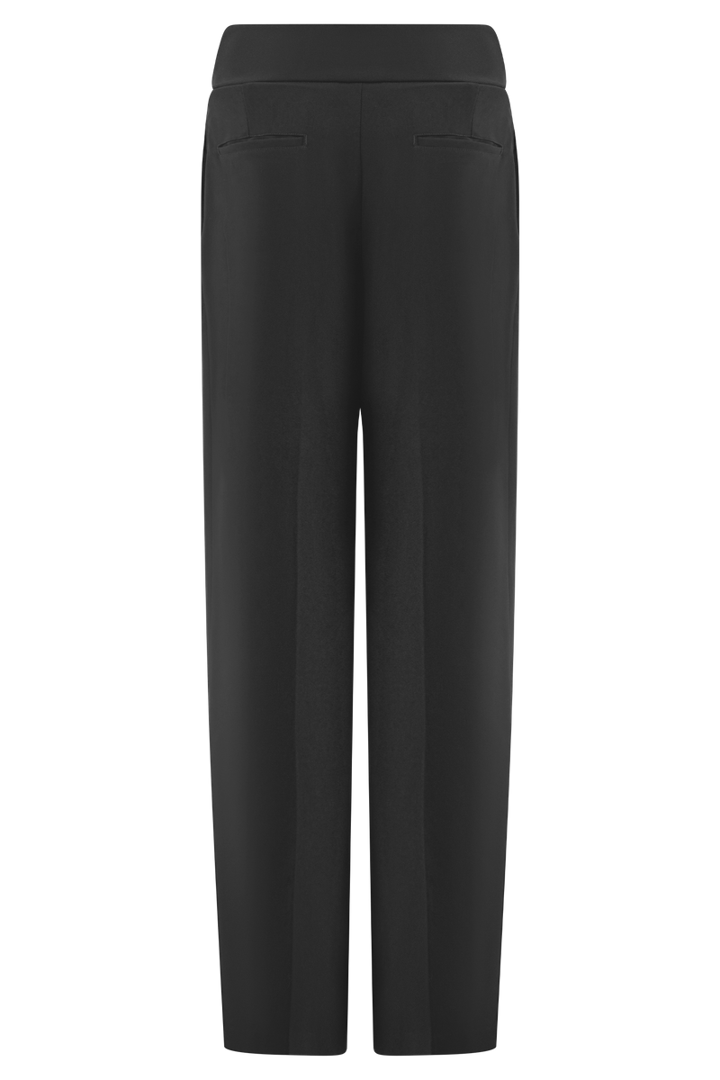 Penelope Pleated High Waisted Pants - Black