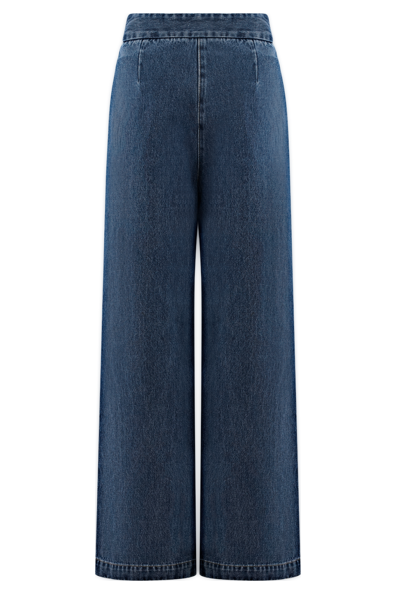 Rayne Wide Leg Denim Jeans - 90'S Blue