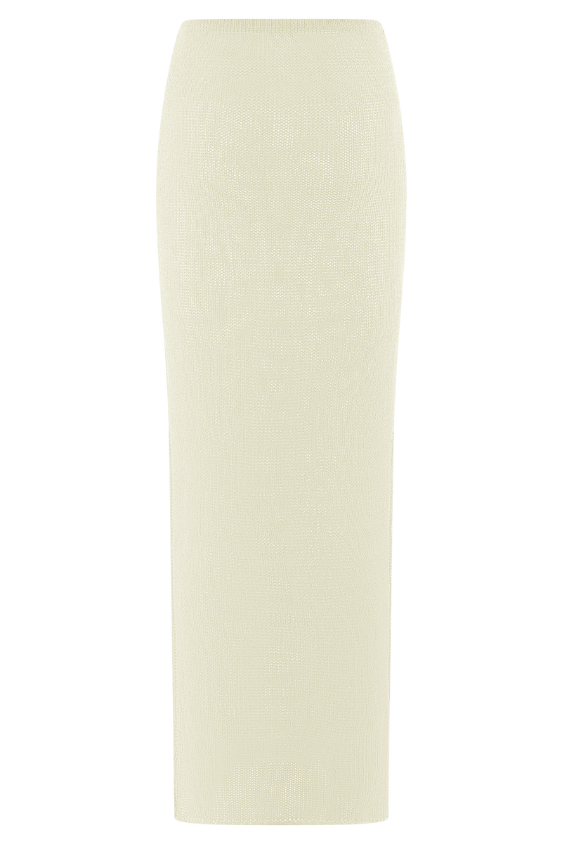 Reagan Knit Maxi Skirt - White