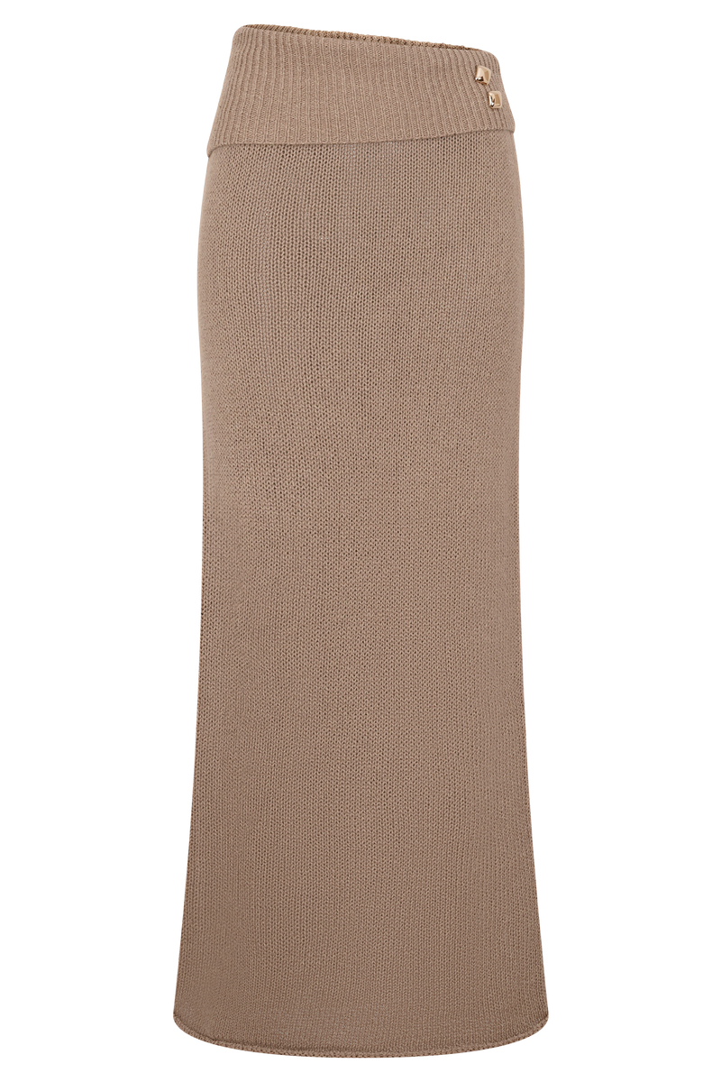 Sloane Knit Maxi Skirt - Latte